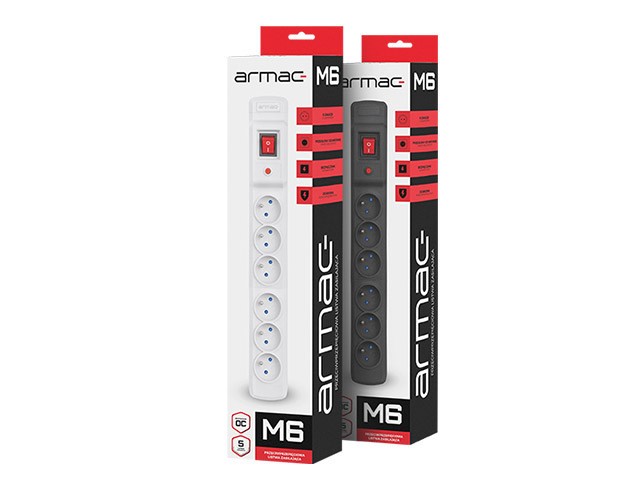 LISTWA ZASILAJĄCA ARMAC MULTI M6 1.5M 6X 230V PL CZARNA 2