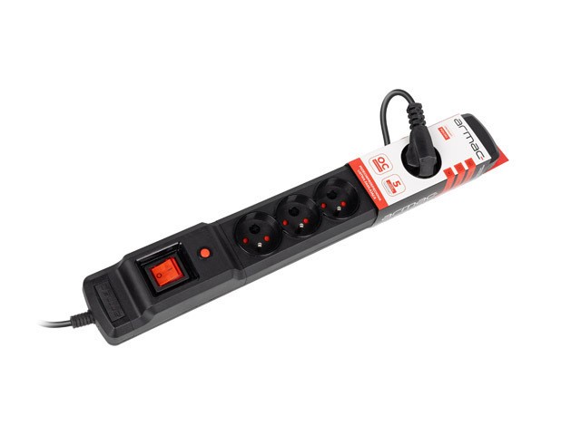 LISTWA ZASILAJĄCA ARMAC MULTI M6 5M 6X 230V PL CZARNA 5
