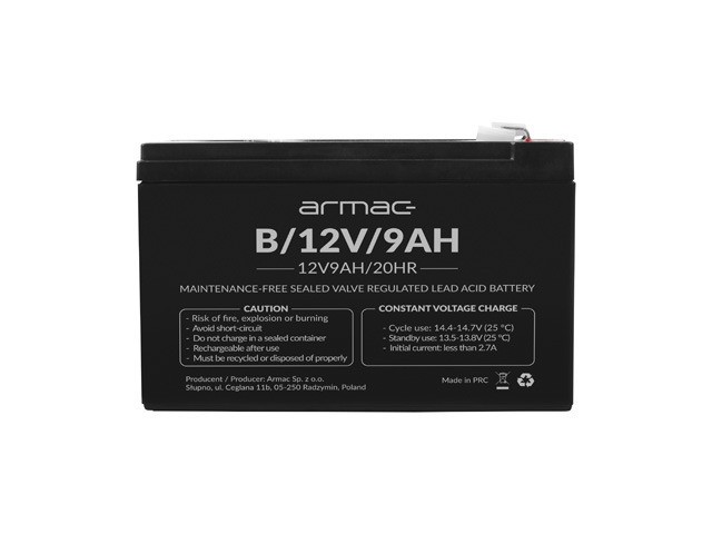AKUMULATOR VRLA AGM 12V/9AH UNIWERSALNY ARMAC 1