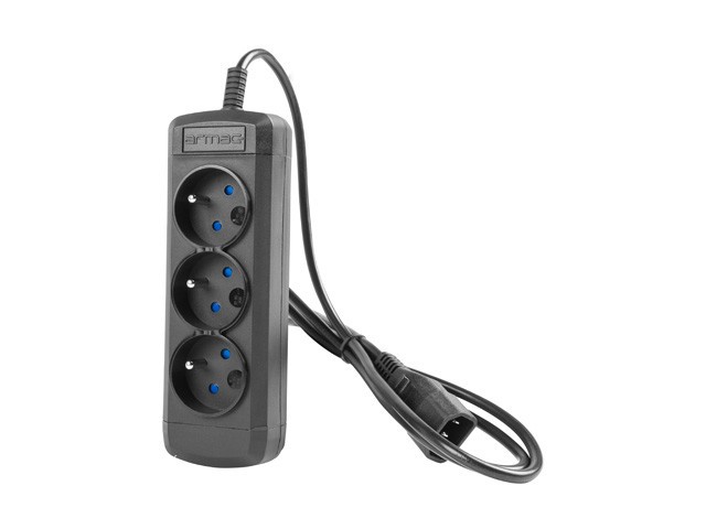 LISTWA ZASILAJĄCA ARMAC ARCOLOR3 0.6M UPS 3X 230V PL IEC CZARNA 3