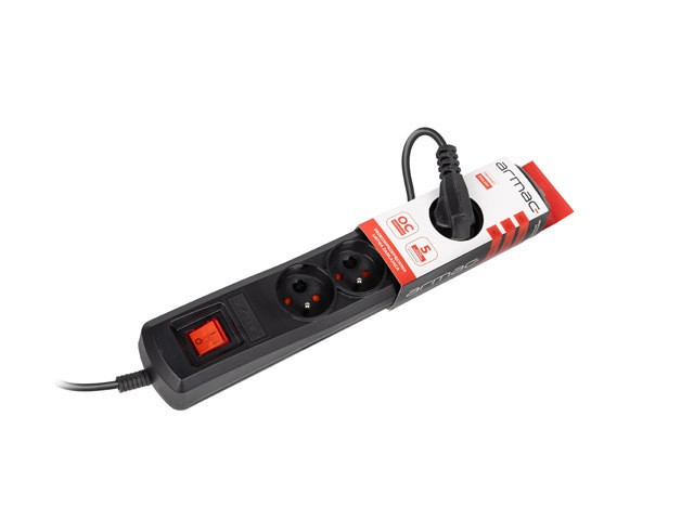 LISTWA ZASILAJĄCA ARMAC R5 5M 5X 230V PL 10A CZARNA 3