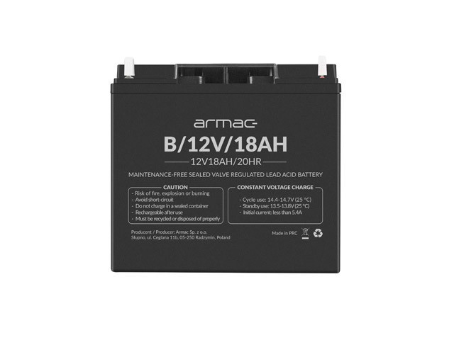 AKUMULATOR VRLA AGM 12V/18AH UNIWERSALNY ARMAC 1