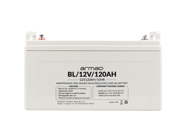AKUMULATOR VRLA ŻELOWY 12V/120AH LONG-LIFE UNIWERSALNY ARMAC 1