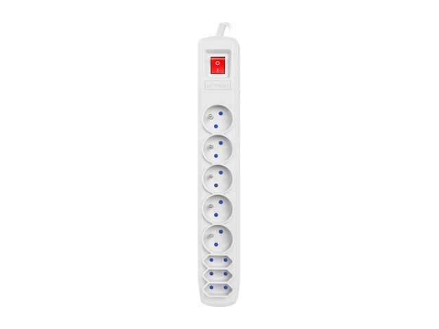 LISTWA ZASILAJĄCA ARMAC ARC8 3M 5X 230V PL 3X EUROPLUG SZARA 3