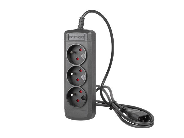 LISTWA ZASILAJĄCA ARMAC ARCOLOR3 1.5M UPS 3X 230V PL IEC CZARNA 3